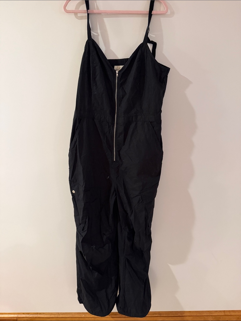 Universal Thread Black Zip-Front Strappy Jumpsuit
